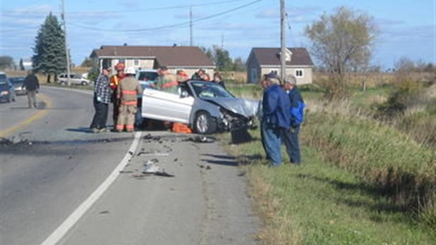 Accident grave sur la route 158