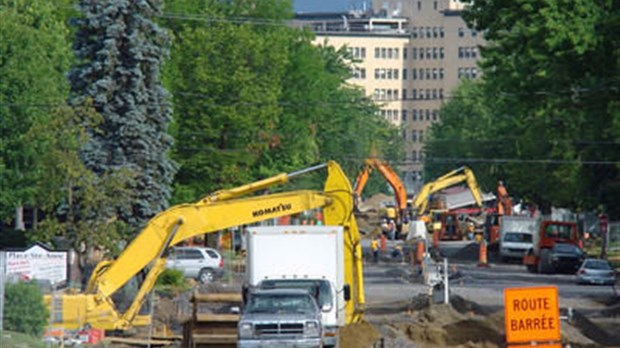 Boulevard Sainte-Anne en construction