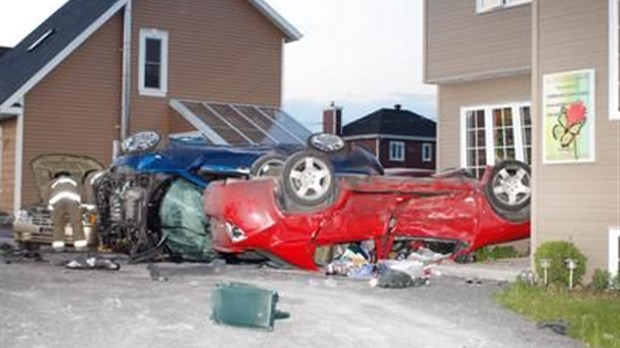 Spectaculaire accident à Joliette