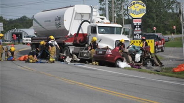 Grave accident sur la 158