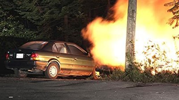 Véhicule incendié à Joliette