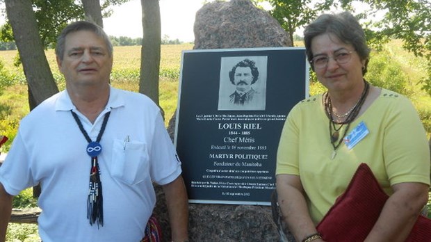 Une plaque de Louis-Riel à l’Ile-Dupas