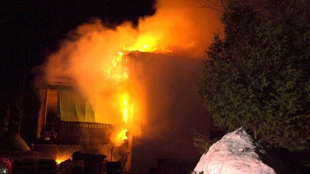 Résidence détruite par un incendie