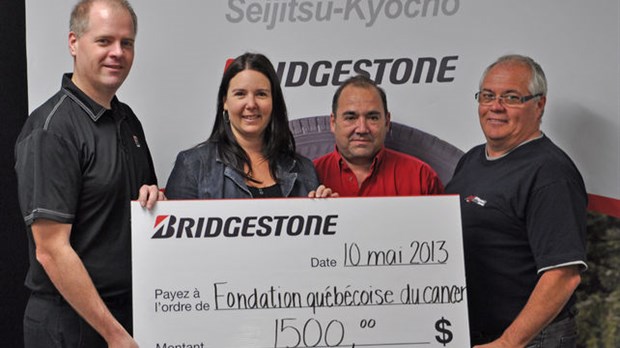 Don des employés de Bridgestone à la Fondation québécoise du cancer