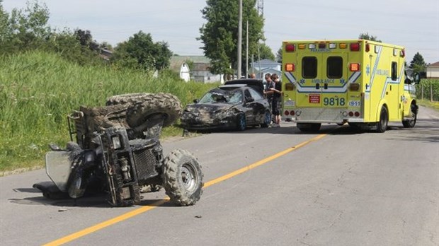 Accident impliquant un VTT
