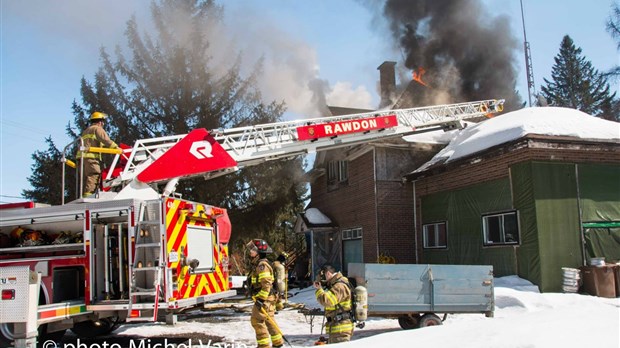 La vieille gare de Rawdon détruite par un incendie
