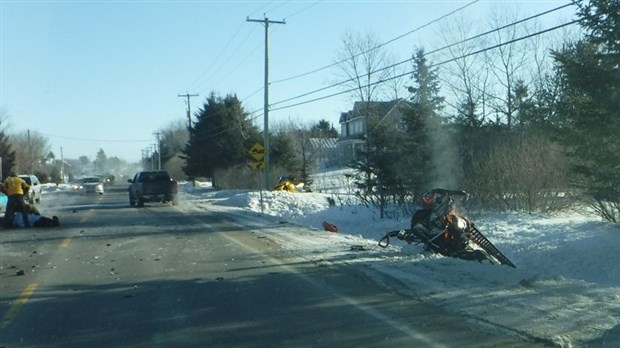 Grave accident de motoneige à Saint-Cléophas-de-Brandon