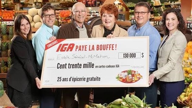 Une résidente de Rawdon remporte 25 ans d’épicerie gratuite chez IGA