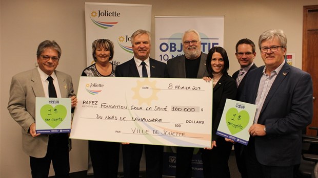 La Fondation pour la Santé reçoit une généreuse contribution de 100 000 $ de la Ville de Joliette  