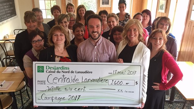 La Caisse Desjardins du Nord de Lanaudière s’est investie à la cause de Centraide pour un montant de 1600 $
