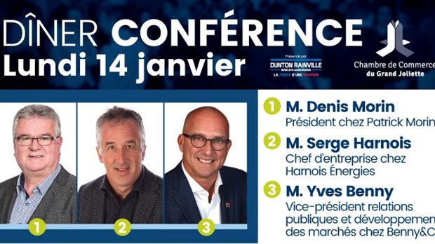  La CCGJ accueille un panel d’hommes d’affaires à son prochain dîner mensuel