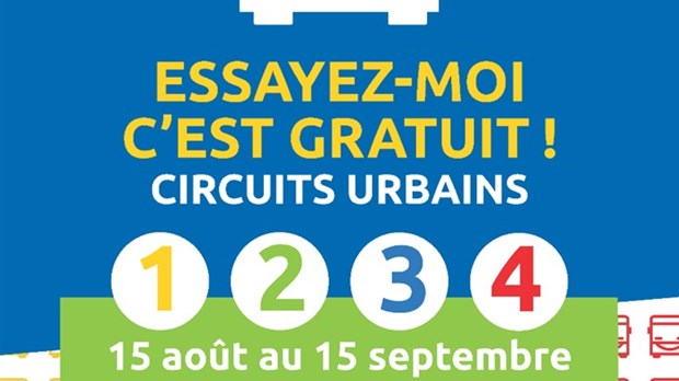 Les 4 circuits urbains du transport en commun de la MRC de Joliette seront gratuits