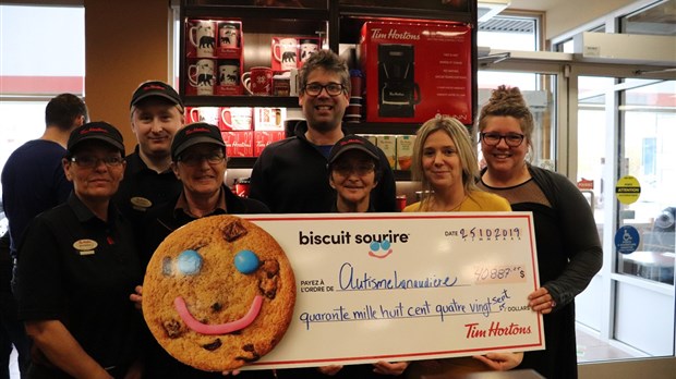 Le sourire rose du biscuit a permis de récolter la somme de 40 887$