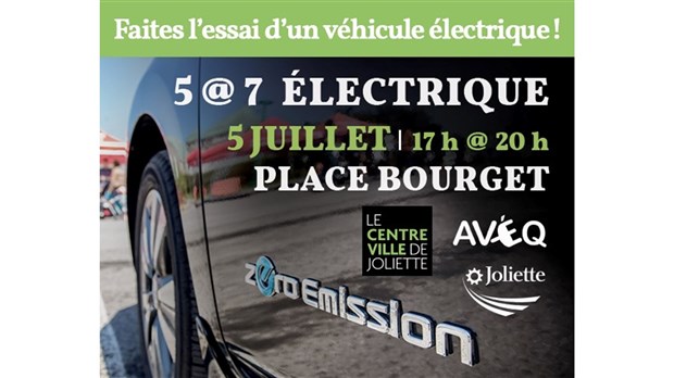 Ville de Joliette : Essais de véhicules électriques sur la place Bourget