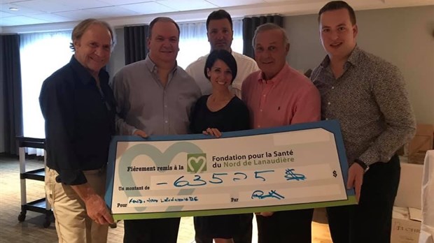 La famille Chalut remet 63 525 $ à la   Fondation pour la Santé avec son Omnium de golf André-Chalut