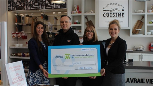 Les Aliments M&M de Joliette remettent 600 $ à la Fondation pour la Santé du Nord de Lanaudière