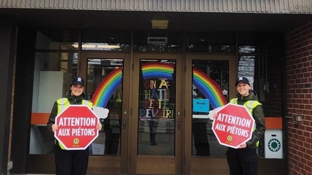 Les cadets de la Sûreté du Québec impliqués lors du retour en classe