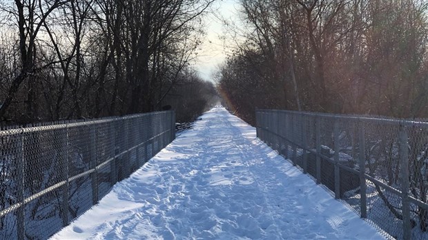 Un tronçon de la piste cyclable La Sauvagine ouverte aux marcheurs