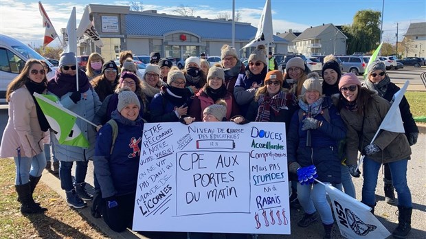 Trois autres jours de grève pour les travailleuses des CPE de Lanaudière
