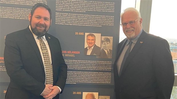Hommage à Richard Leduc pour ses 20 ans de service par l’UMQ