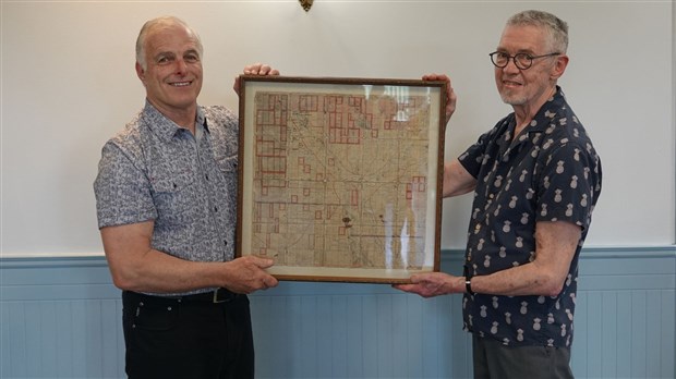 Don d'une carte historique datant de 1805 à la Municipalité Rawdon