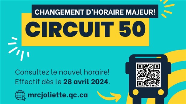 Changements à l’horaire du circuit 50 dès le 28 avril