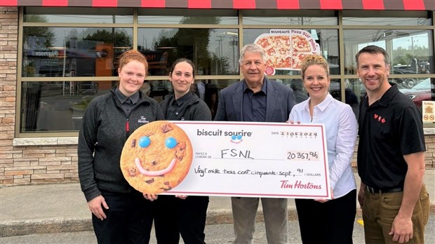 Biscuit sourire : Plus de 20 000 $ remis à la Fondation pour la Santé du Nord de Lanaudière