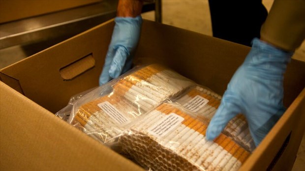 Une opération relativement à la contrebande de tabac à Repentigny