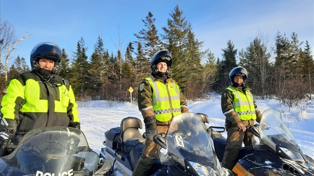 La SQ vérifie 1821 motoneiges dans les MRC de D’Autray et de Matawinie