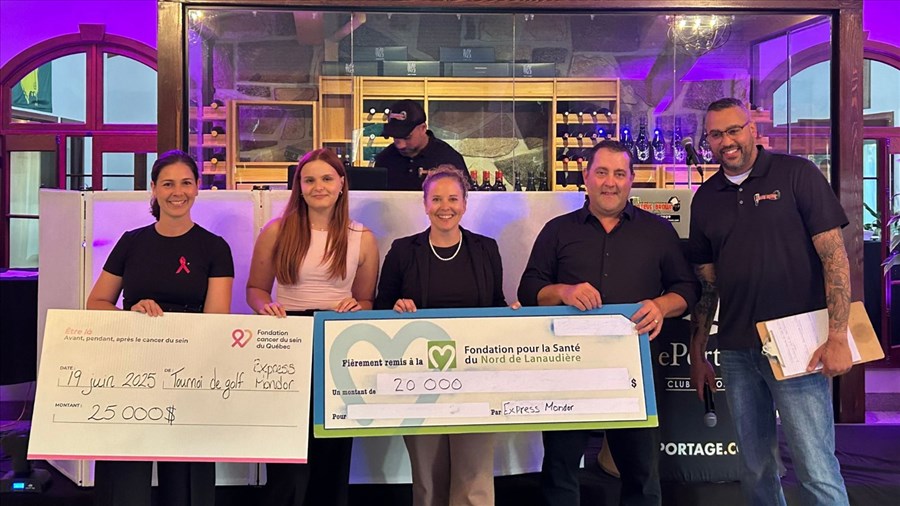 Le tournoi de golf Express Mondor récolte 45 000 $ pour deux organismes
