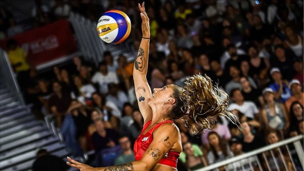 Marie-Alex Bélanger au tournoi Pro Tour Élite 16 de volleyball de plage