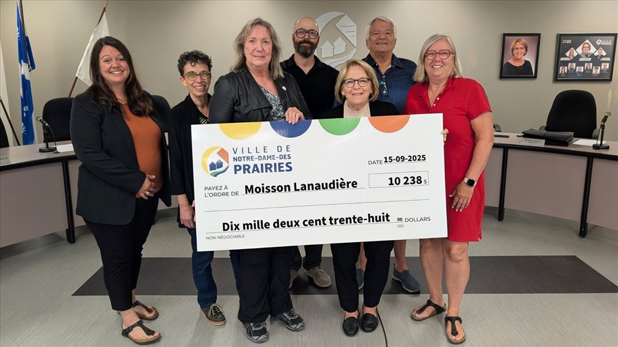 Notre-Dame-des-Prairies fait un don de 10 238 $ à Moisson Lanaudière