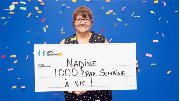 Une résidente de Lanaudière remporte 1 000 $ par semaine à vie
