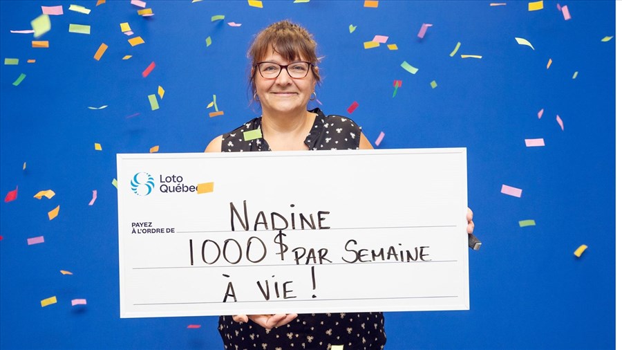 Une résidente de Lanaudière remporte 1 000 $ par semaine à vie